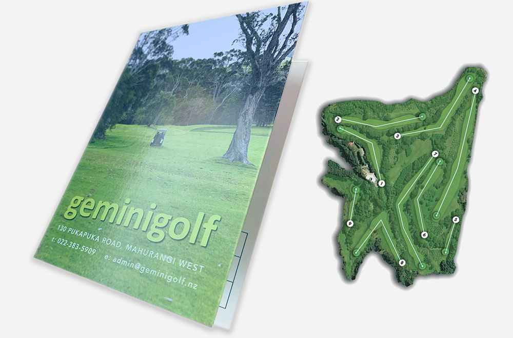 Golf Course score cards geminigolf Auckland